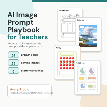AI Image Prompt Playbook for Teachers Volume 1 cover