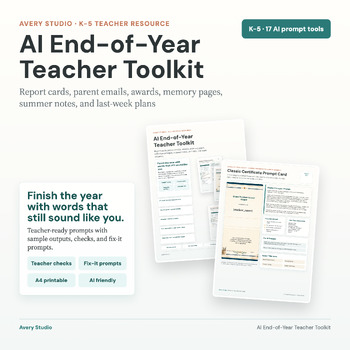 AI End of Year Teacher Toolkit cover