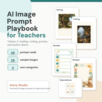 AI Image Prompt Playbook for Teachers Volume 2 cover