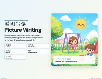 Chinese Picture Writing, 5 Everyday Scenes Comic Edition cover, 看图写话