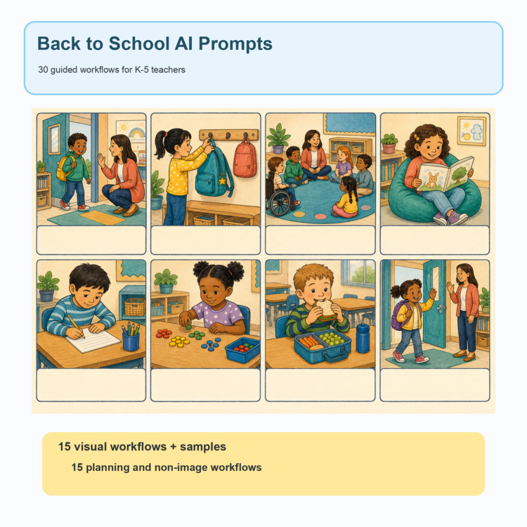 Back to School AI Prompts for Teachers K-5 cover